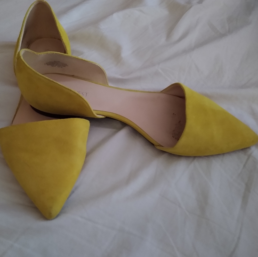 Yellow suede shoes!